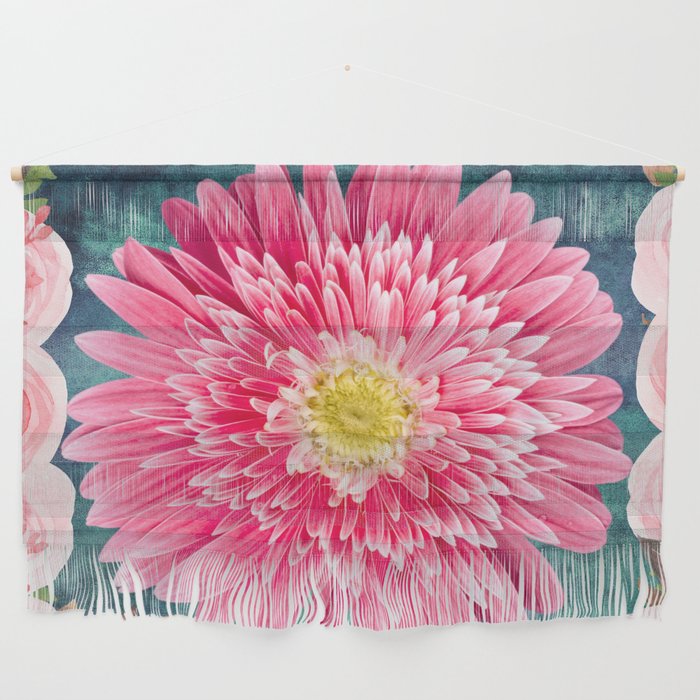 Pink Flowers Wall Hanging