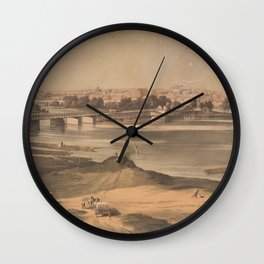 Vintage Pictorial View of Richmond VA (1853) Wall Clock