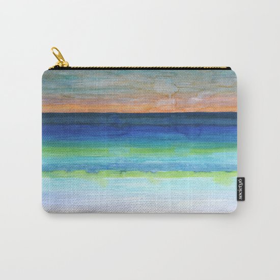 White Beach at Sunset Carry-All Pouch
