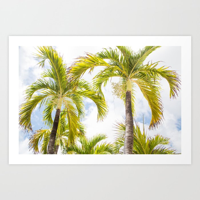 Summer Paradise Palms #1 #tropical #wall #art #society6 Art Print