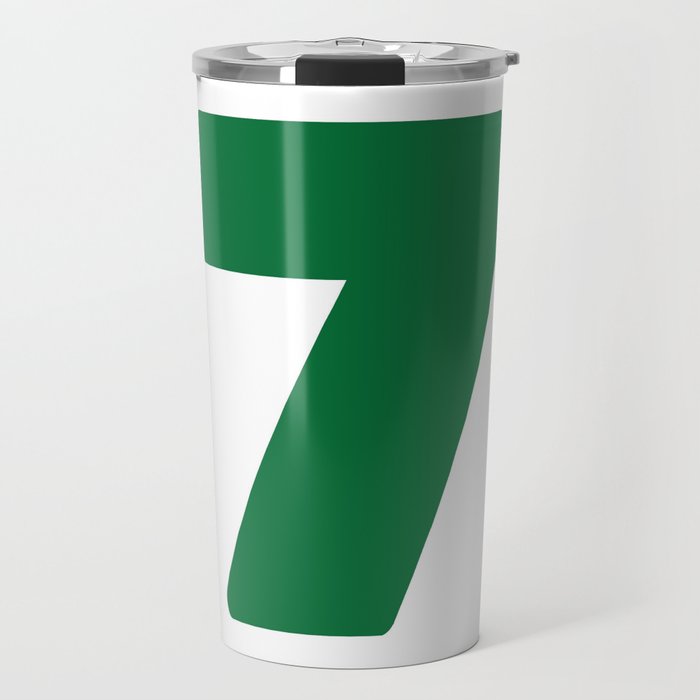 7 (Olive & White Number) Travel Mug