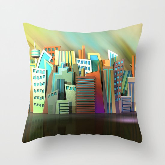 City of Color Throw Pillow