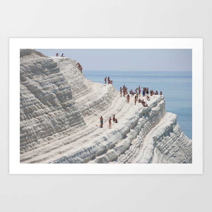 Rocky cliff Scala dei Turchi, Sicily, Italy Art Print