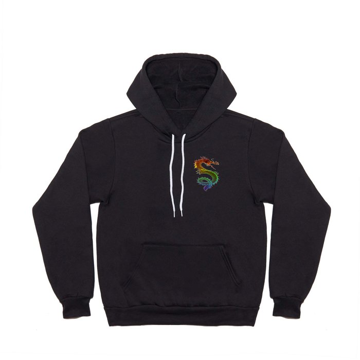 Traditional Chinese dragon in rainbow colors Hoody
