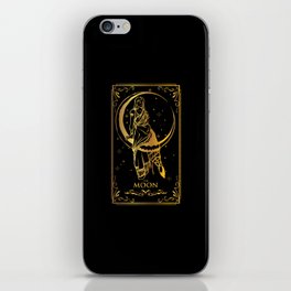 The Moon Tarot Card Gold Spiritual Fortune Telling iPhone Skin