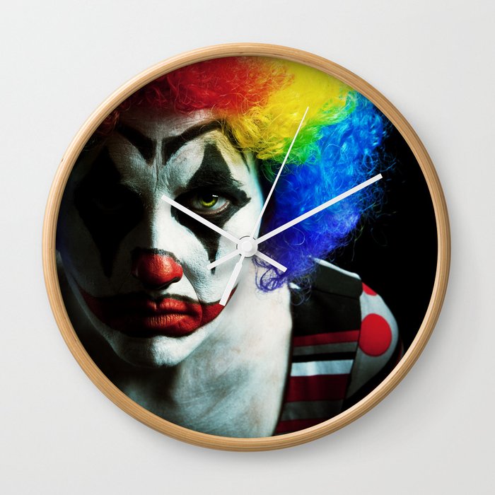 Creepy Clown Wall Clock