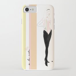 60s Inspired Colorful Fashion Illustration iPhone Case