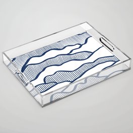 Abstract mountains line 1 Acrylic Tray