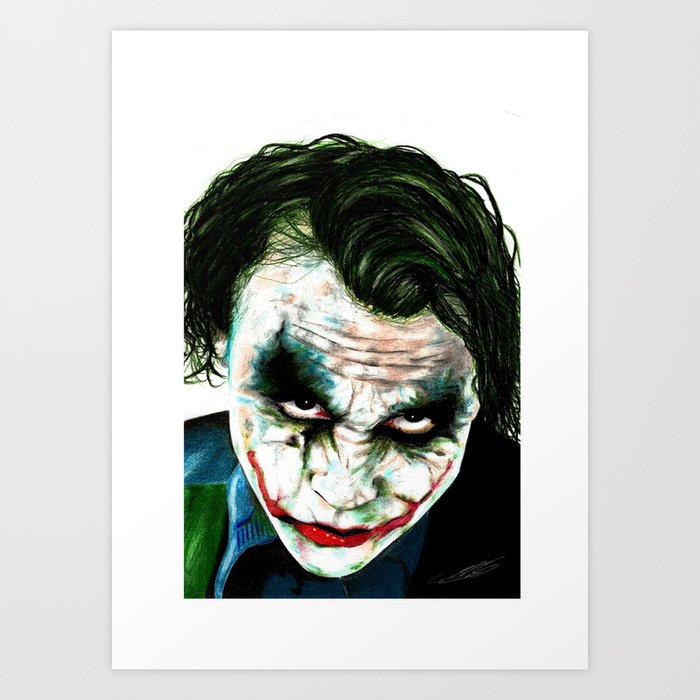 Heath Ledger's Joker! Art Print