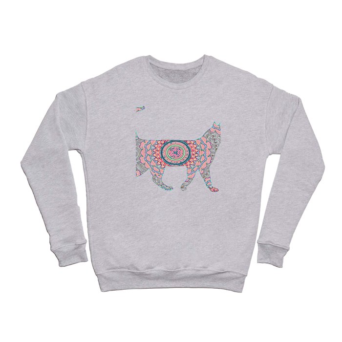 Cool Neon Cat Unique2 Crewneck Sweatshirt by Lin Watchorn Society6