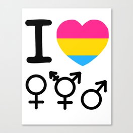 I Heart Pansexuality Canvas Print