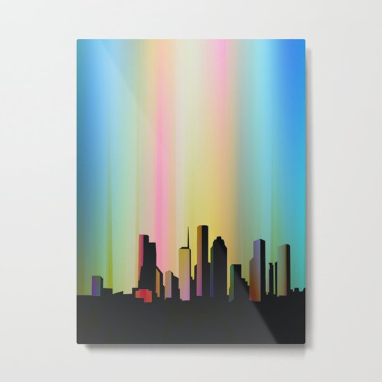 Cityscape through the veil Metal Print
