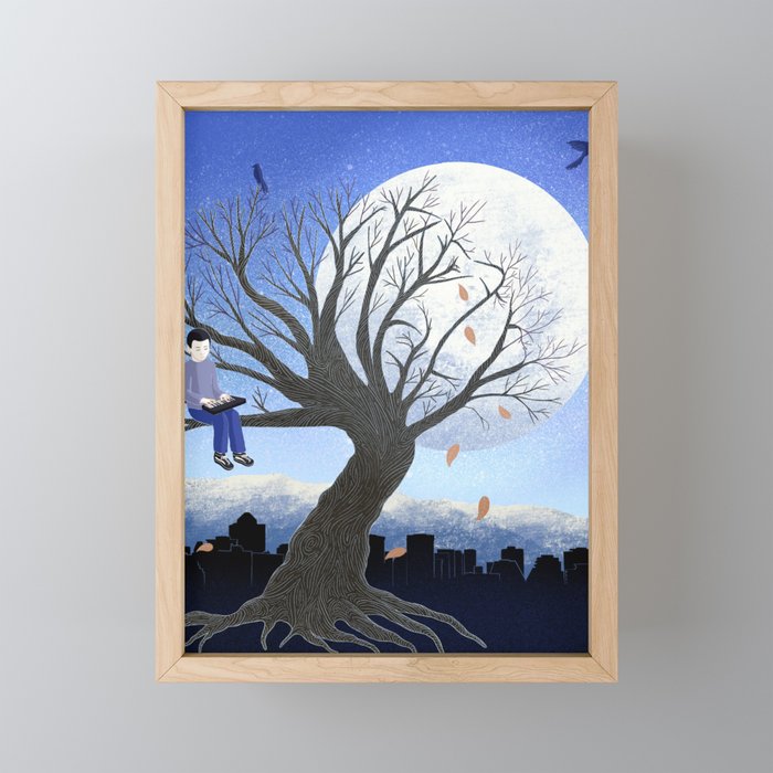 Abedul tree Framed Mini Art Print