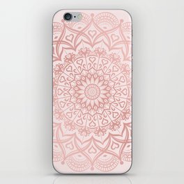 Blush Rose Pink Mandala iPhone Skin