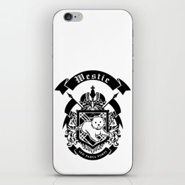 Westie "Small But Mighty" Coat of Arms iPhone Skin