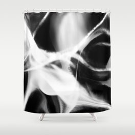 Neuron - Black and White Abstract Shower Curtain