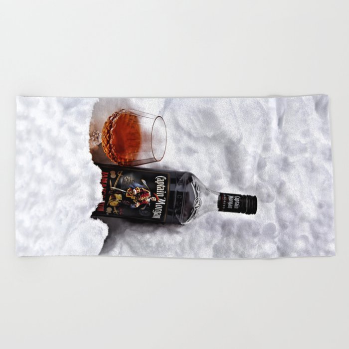 Ice Cold Captain Morgan Rum Beach Towel By Gunadesign Society6 Ice Cold Captain Morgan Rum Beach Towel