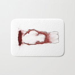 Tooth Jaw Bath Mat | Pop Surrealism, Scary, Illustration, Graphic Design 