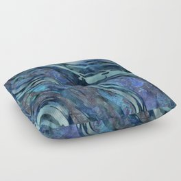 Blue Teal Luxury Gemstone Marble Texture Floor Pillow