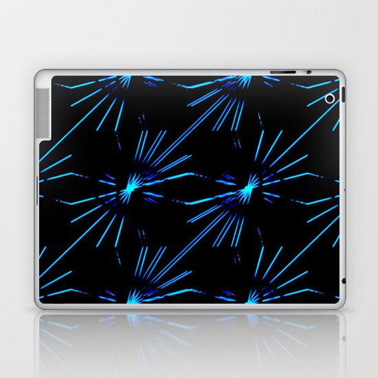 Blue Laserflowers Laptop & iPad Skin