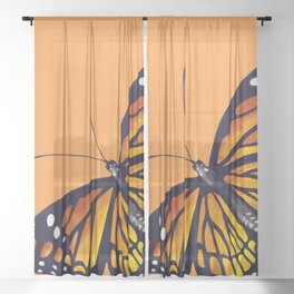 Monarch Butterflies Sheer Curtain