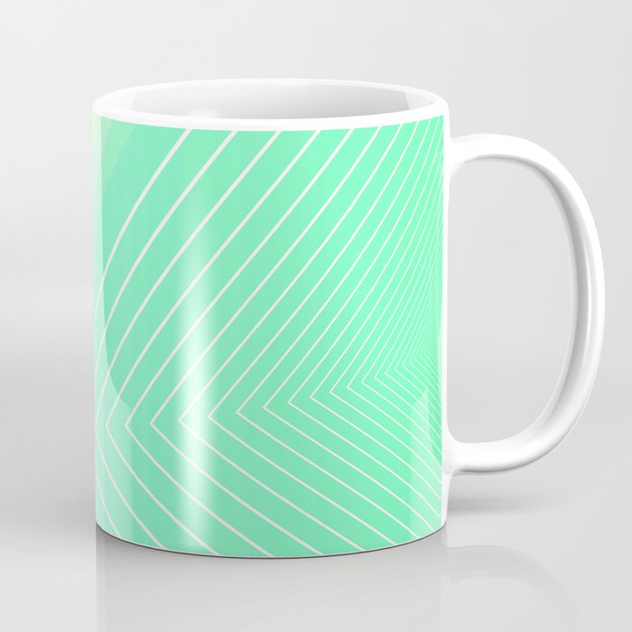 Green beige geometric scandinavian Coffee Mug