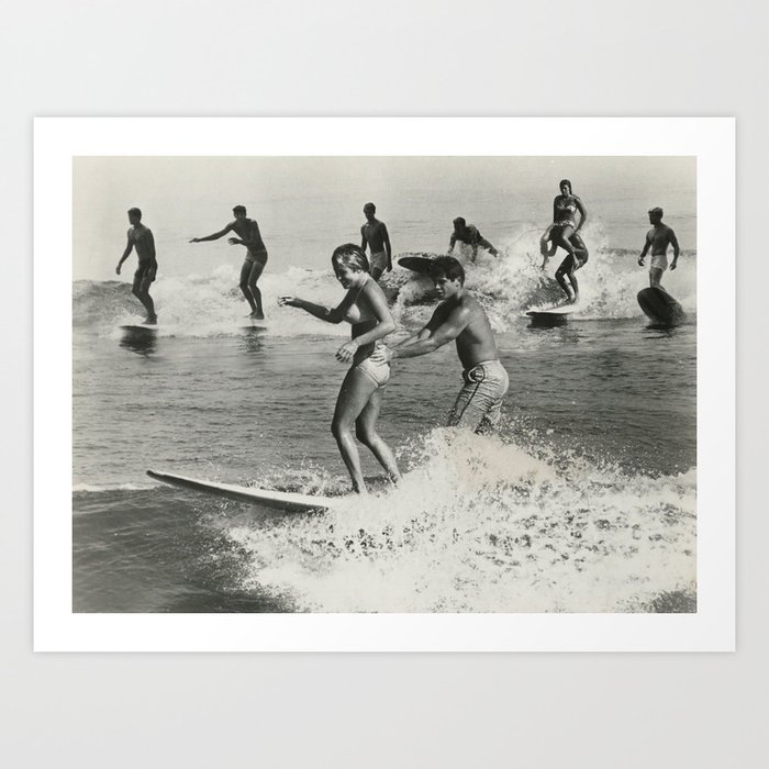 Tandem Surfing 2 Art Print