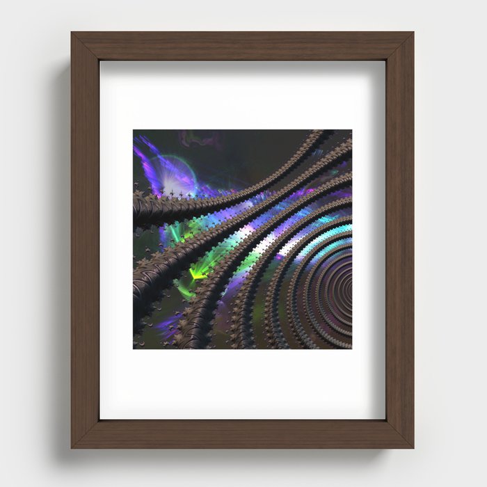 Mineralizm Art- Cosmic Twist V2 Recessed Framed Print
