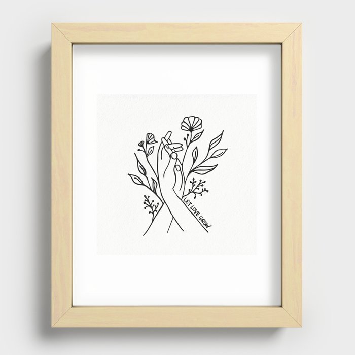 Let Love Grow Recessed Framed Print