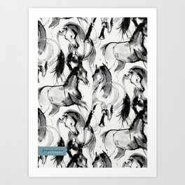 Horses (Caballo Pattern) Art Print