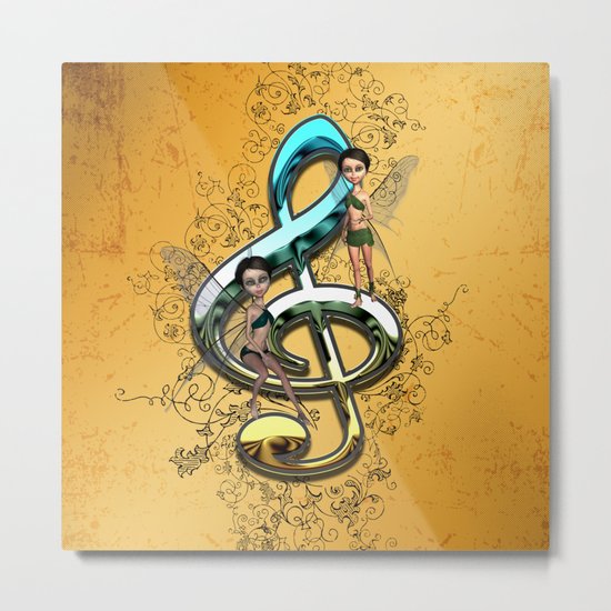 Decorative clef Metal Print