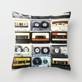 cassette nostalgy Throw Pillow