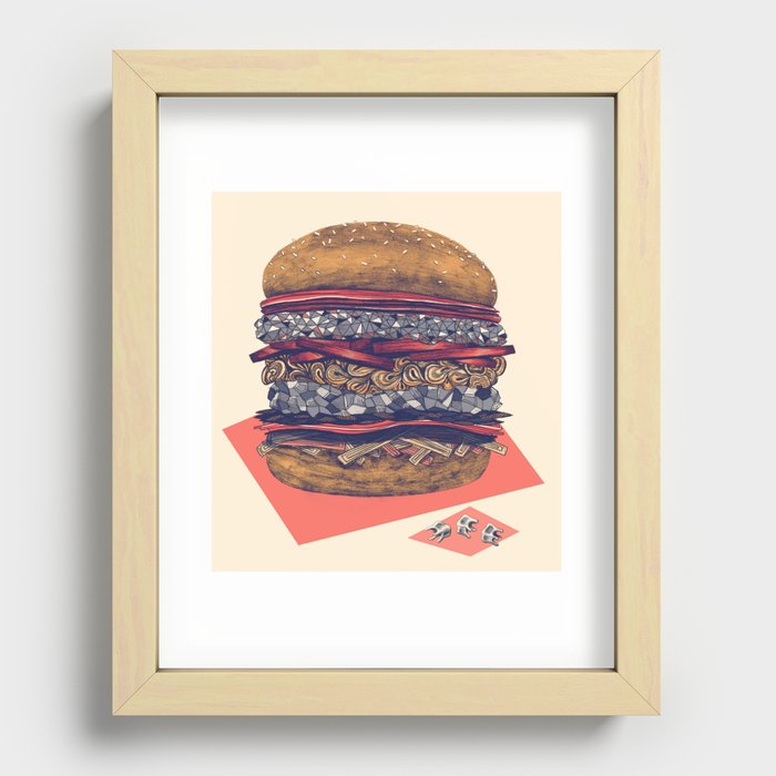 burger Recessed Framed Print