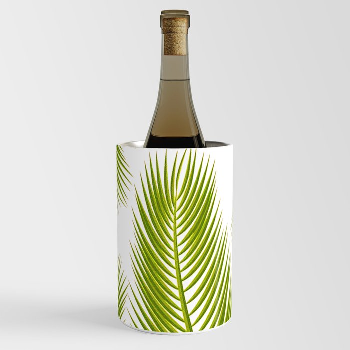 Tropical Green Palm Tree Leaf  Wine Chiller