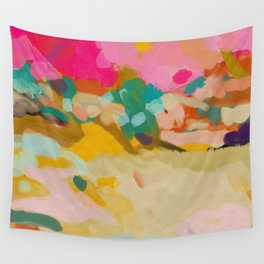 landscape light & pink clouds Wall Tapestry
