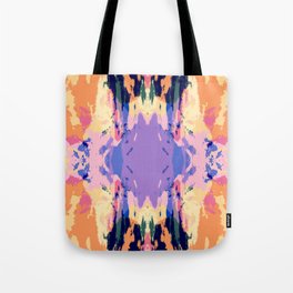 Abstract Colorful Ink Blot Rorschach Pattern Tote Bag