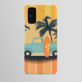 Retro Surfer Pick-up Truck Summer Palm Tree Android Case