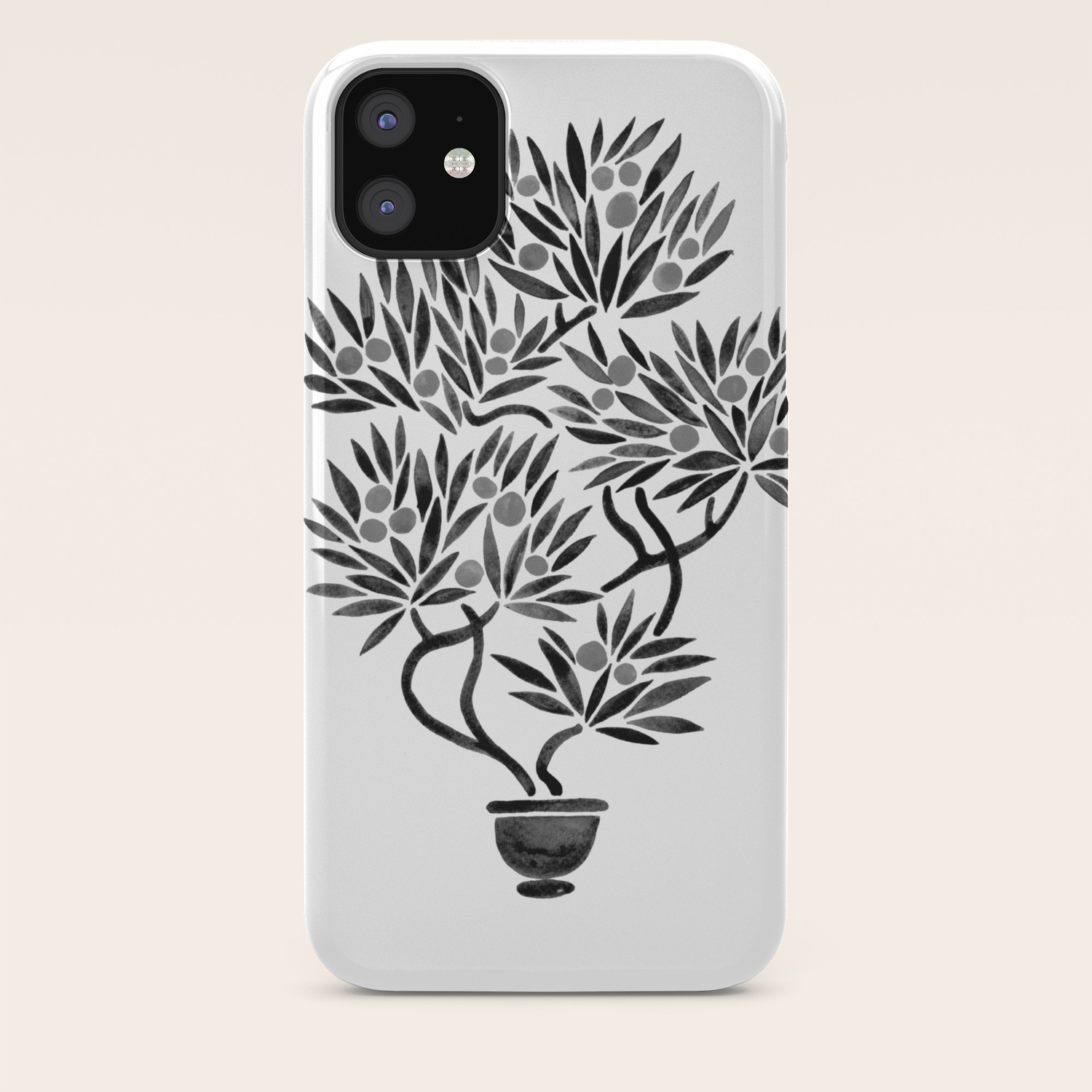 Bonsai Fruit Tree Black Palette Iphone Case By Catcoq Society6