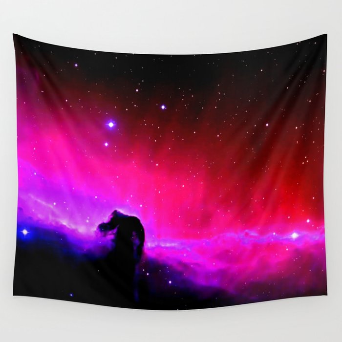 Galaxy : Horsehead nEbUlA Pink Red Purple Wall Tapestry