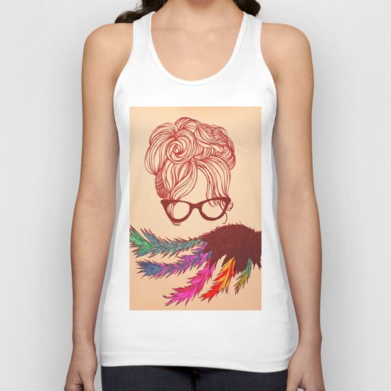 Ms. Glasses Unisex Tank Top