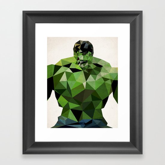 Polygon Heroes - Hulk Framed Art Print