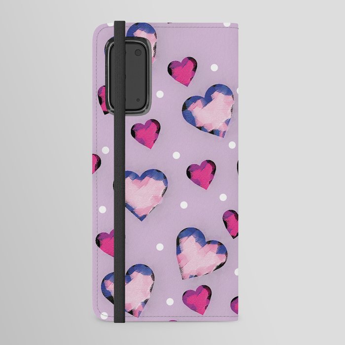 Falling hearts Android Wallet Case