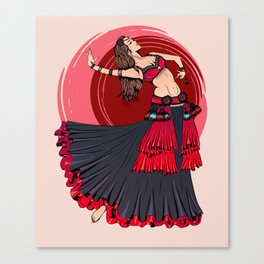 Red Salsa Women Canvas Print