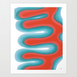 Radiating curves Art Print