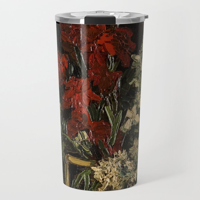  Vase with Red and White Flowers, 1886 by Vincent van Gogh Travel Mug