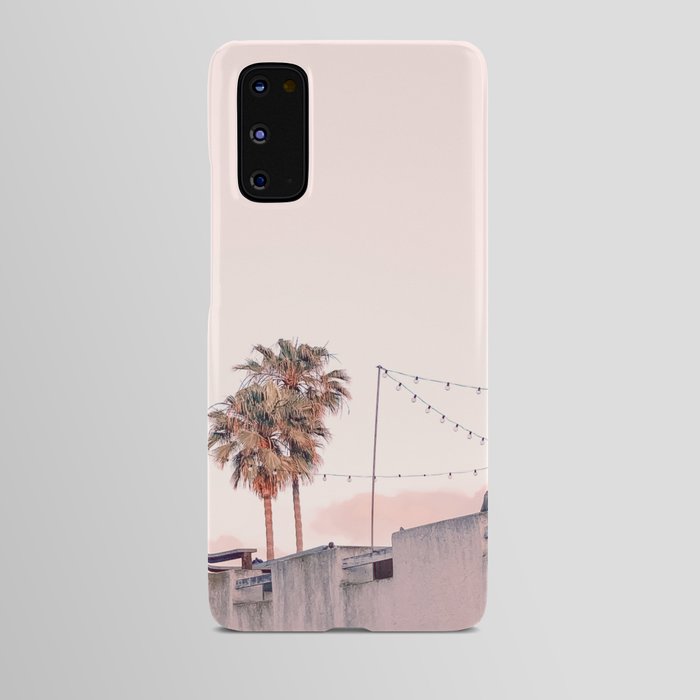 Pink Palms at Sunrise Android Case