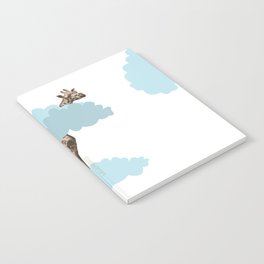 Giraff in the clouds . Joy in the clouds collection Notebook