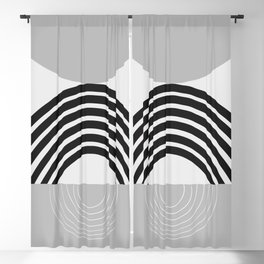 Black Gray White Sun Arch Balance #1 #minimal #abstract #art #society6 Blackout Curtain | Digital, Abstract, Graphicdesign, Minimal, Composition, Modern, Geo, Ombre, Geometric, Graphic 