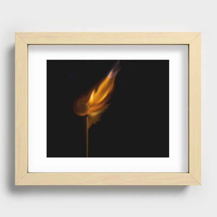 evil flame Recessed Framed Print