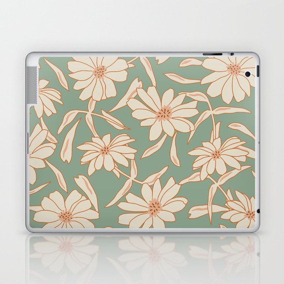 Charismatic Floral on Sage Green Laptop & iPad Skin
